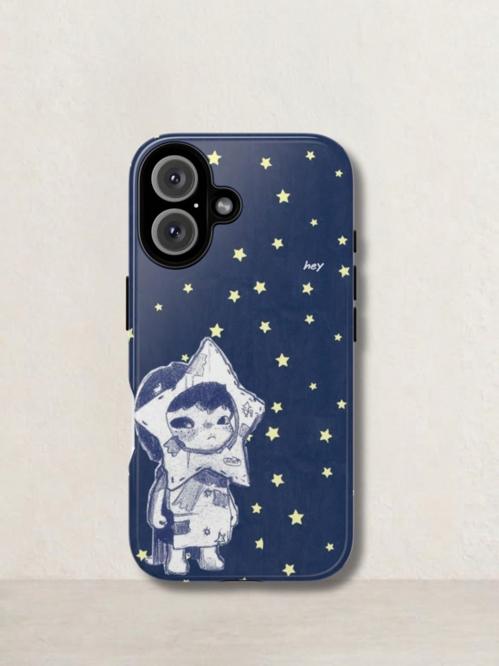 Cute Starry Night Phone Case - Navy Blue